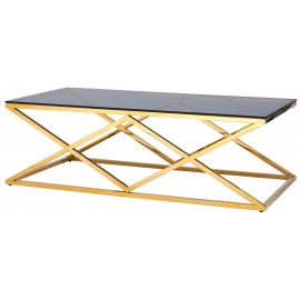 Журнальный стол Инсигния 120x60, золото, smoke